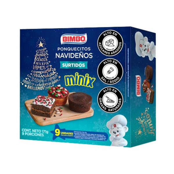 minix ponquesitos bimbo 171g navideños