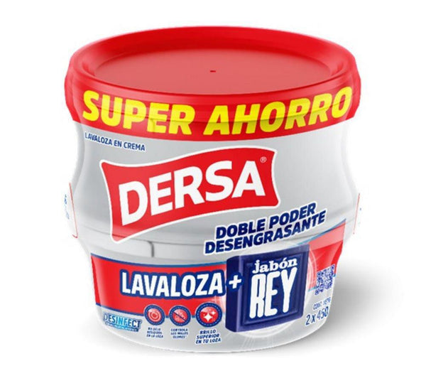 crema lavaloza dersa 450g 2u rey