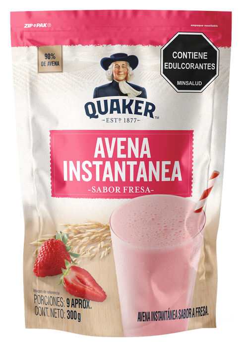 AVENA QUAKER 300G INSTANTANEA FRESA