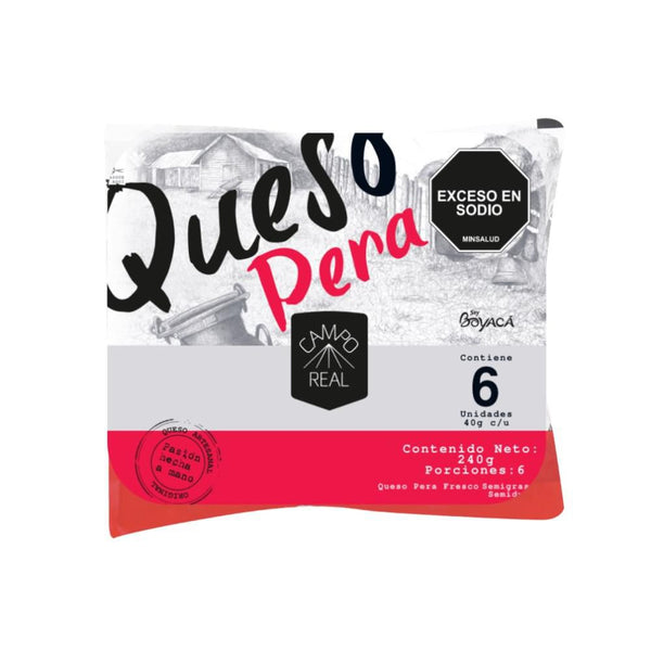 queso campo real 6u 240g pera