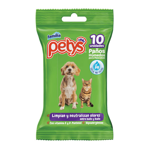 PANITOS HUMEDOS PETYS ORIGINAL 10U