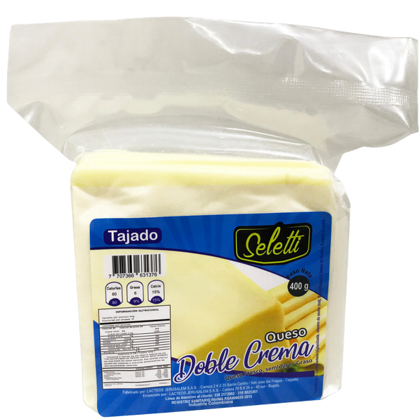 QUESO DOBLE CREMA 400G SELETTI TAJADO
