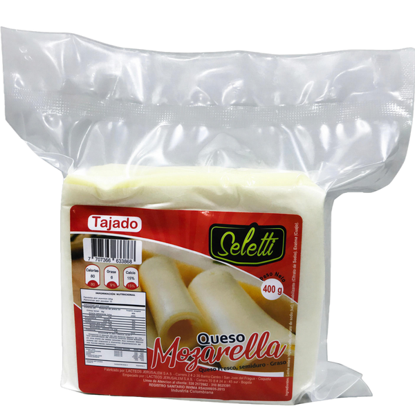 QUESO MOZARELLA 400G SELETTI TAJADO