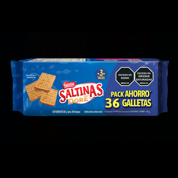 GALLETA SALTINAS 315G 3TACOS DORE