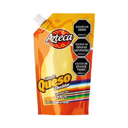 SALSA QUESO CHEDDAR AZTECA 200G DOYPACK