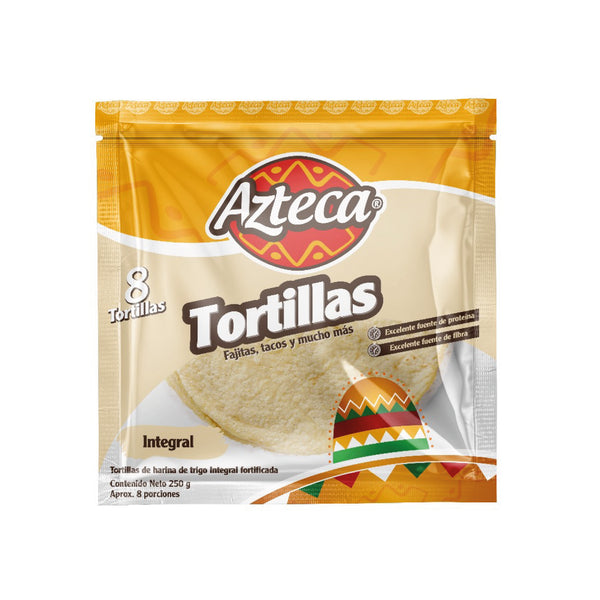 TORTILLA FAJITA AZTECA 8U 250G INTEGRAL