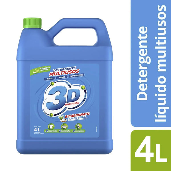 DETERG LIQUIDO 3D 4000ML MULTIUSOS