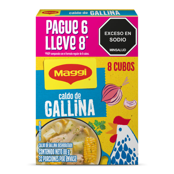 CALDO MAGGI 88G PAGUE 6 LLEVE 8 CUBOS