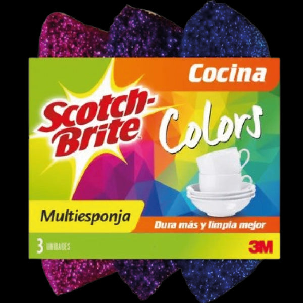 MULTIESPONJA SCOTCHBRITE 3U COLORS OFERT