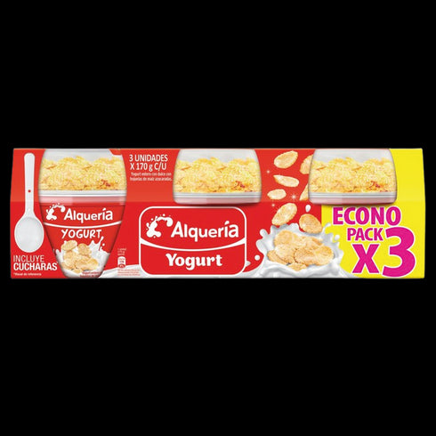 YOGURT ALQUERIA 3U 510G HOJUELA CEREAL