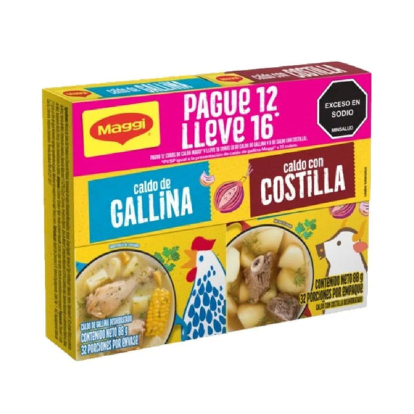 CALDO MAGGI GALLINA/COSTILLA PAGUE 12 LLEVE 16