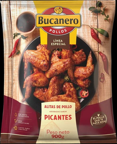 ALITAS DE POLLO PICANTE BUCANERO 900G