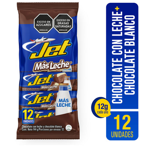 CHOCOLATINA JET 12U 144G LECHE/CALCIO