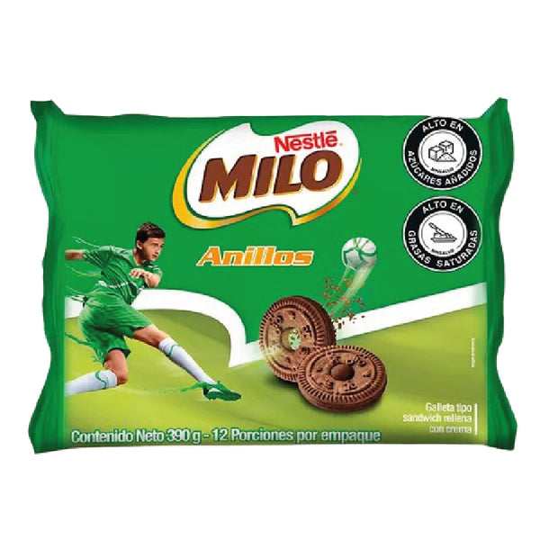 GALLETA MILO 12U 390G ANILLOS