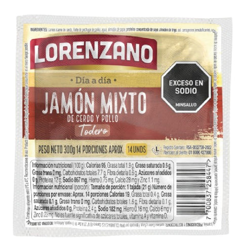 JAMON MIXTO LORENZANO 14U 300G