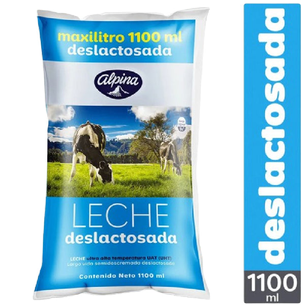LECHE ALPINA 1100ML BOLSA DESLACTOSADA