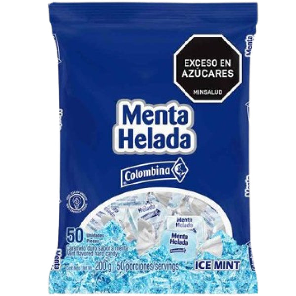 CONFITE COLOMBINA 200G 50U MENTA HELADA