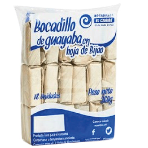 BOCADILLO EL CARIBE 18U 360G GUAYABA