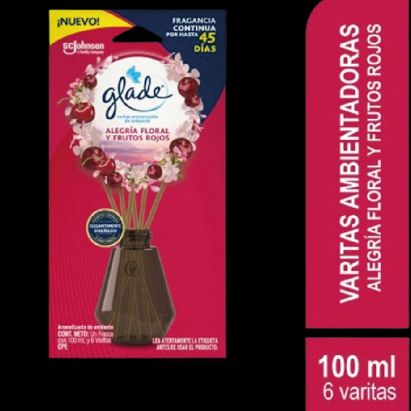 AMBIENTADOR GLADE 100ML VARITAS A/FLORAL