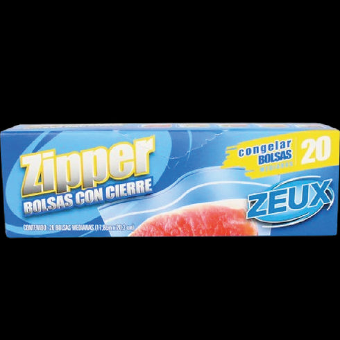 BOLSA ZEUX 20U ZIPPER CONGELAR MEDIANA
