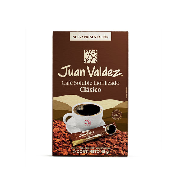 PLEGADIZA CAFE JUAN VALDEZ STICKS LIOFILIZADOS 1,5 G X 30U