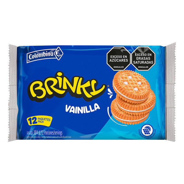 GALLETA BRINKY COLOMBINA 384G VAINILLA