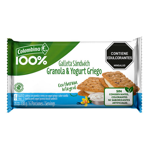 GALLETA 100% 6U 138G SANDWICH YOGURT GR
