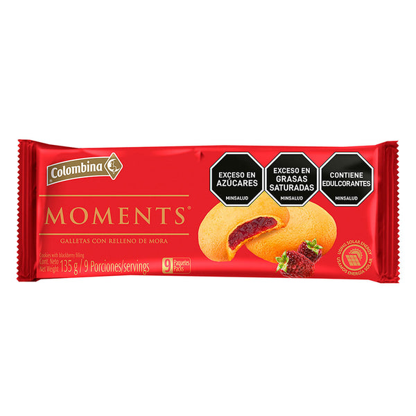 GALLETA MOMENTS 135G RELLENAS DE MORA