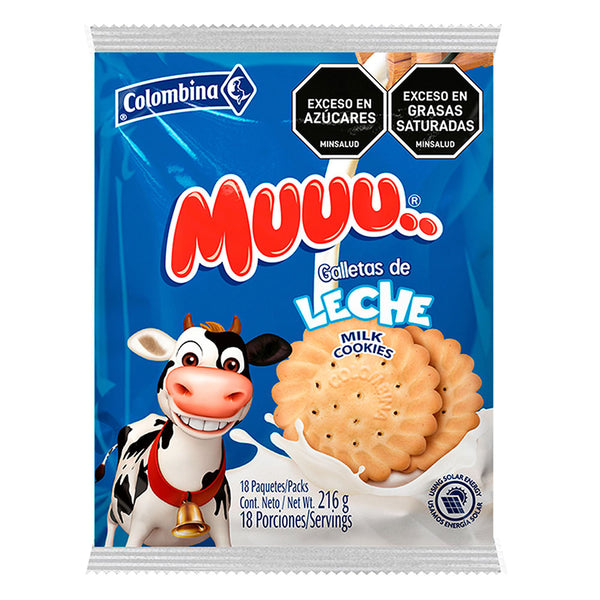 GALLETA MUUU COLOMBINA 18U 216G LECHE