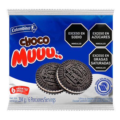 GALLETA MUUU COLOMBINA 6U 204G CREM