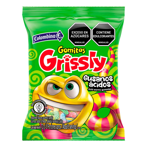 GOMA GRISSLY 100G GUSANOS