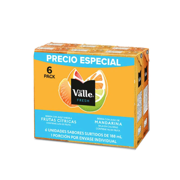 JUGO VALLE FRESH STDO 6U 188ML