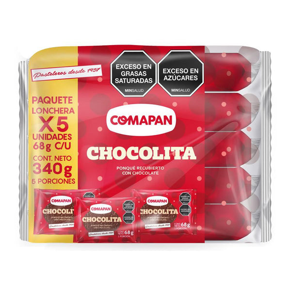 ponque comapan 5u 340g taja/chocol