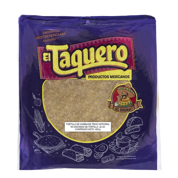 TORTILLA EL TAQUERO 450G HARINA INTEGRAL