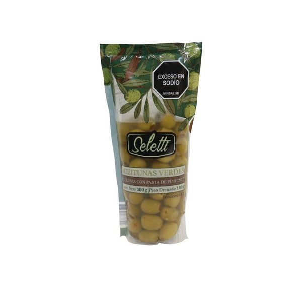 ACEITUNAS VERDES SELETTI 180G RELLENAS