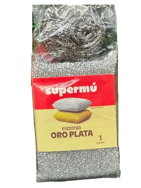 KIT ESPONJAS SUPERMU ORO PLATA + AC INOX