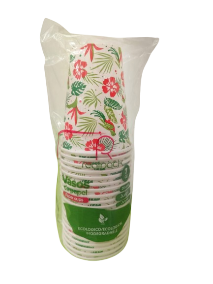 VASO PAPEL REALPACK 20U JUNGLA 7OZ