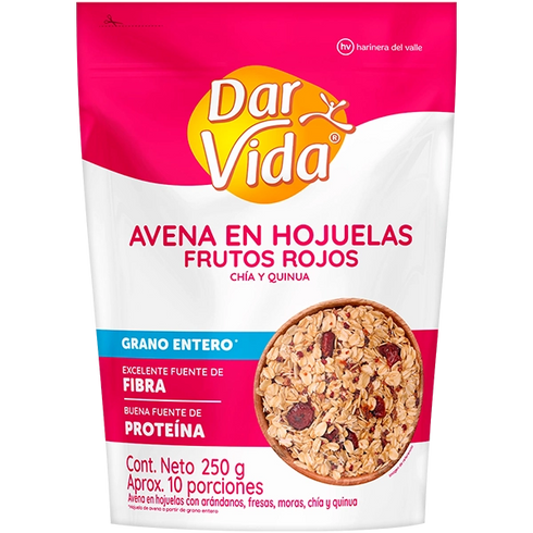 AVENA HOJUELAS DAR VIDA 250G FRUTO ROJOS