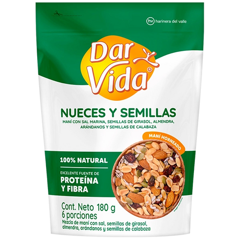 NUECES Y SEMILLAS DAR VIDA 180G