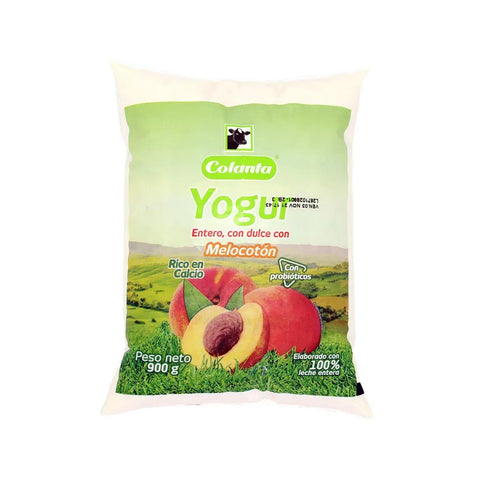 YOGURT COLANTA 900ML MELOCOTON BOLSA