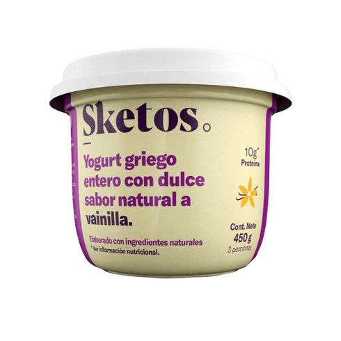 yogurt griego sketos 450g vainilla