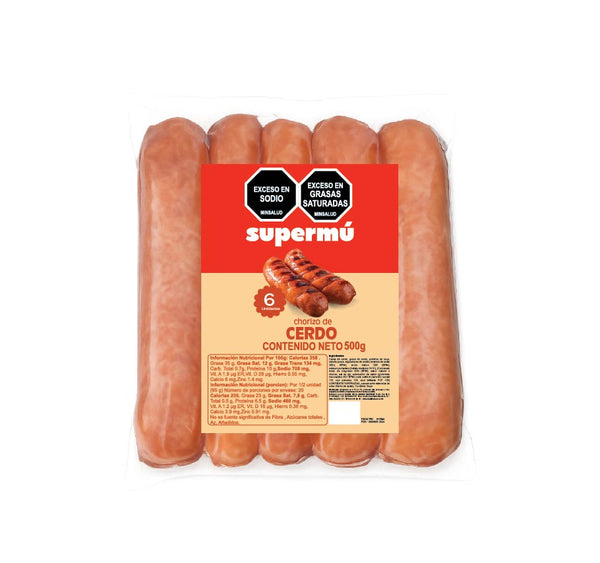 CHORIZO DE CERDO X 500g SUPERMU