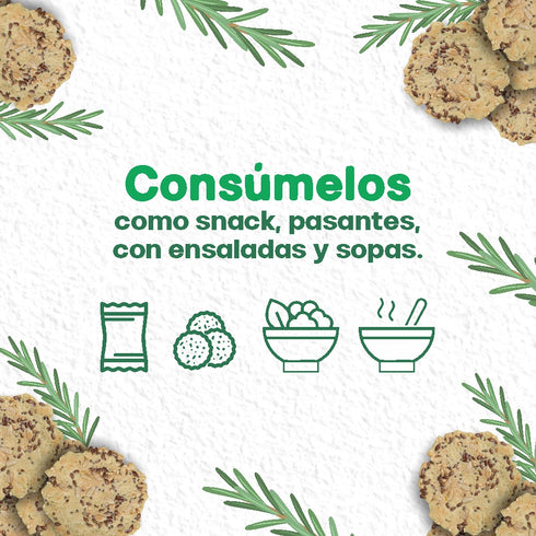 GALLETAS FORTUNITAS 90G CRACKERS ARROZ, SEMILLAS Y ROMERO