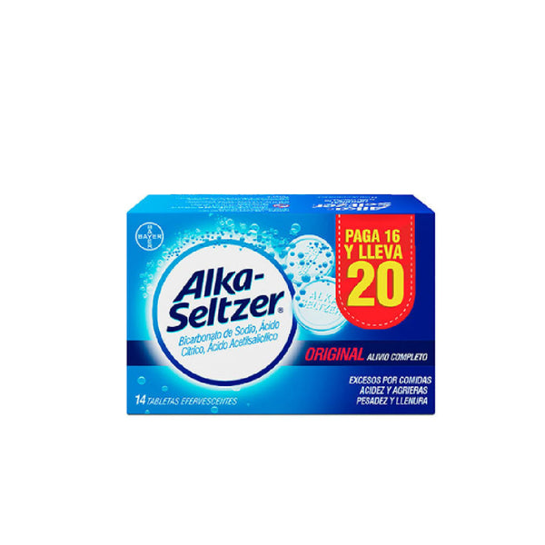 ALKA SELTZER PAGUE 16 LLEVE 20