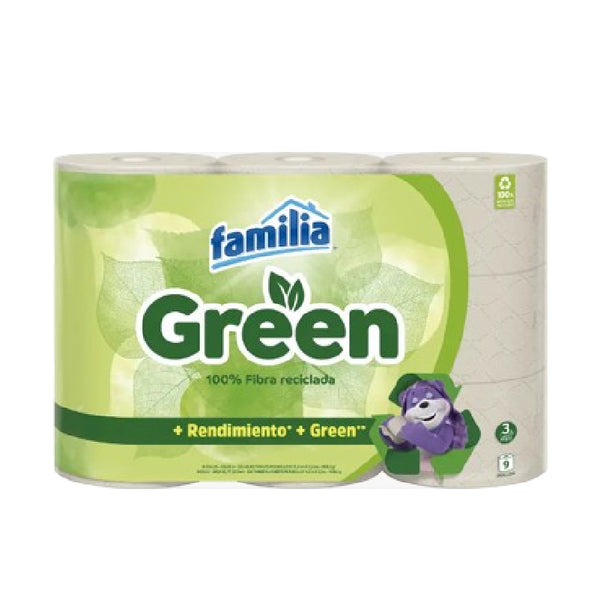 PAPEL HIG FAMILIA 9U GREEN