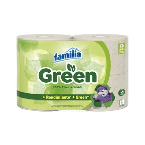 PAPEL HIGIENICO FAMILIA 4U GREEN