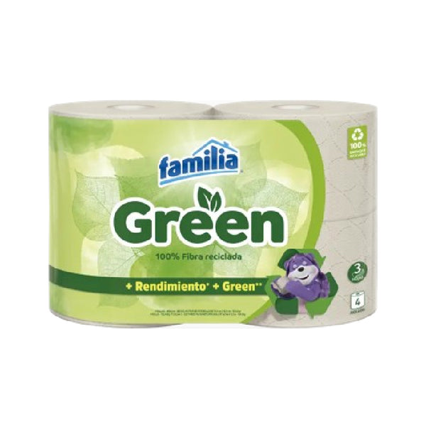 PAPEL HIGIENICO FAMILIA 4U GREEN