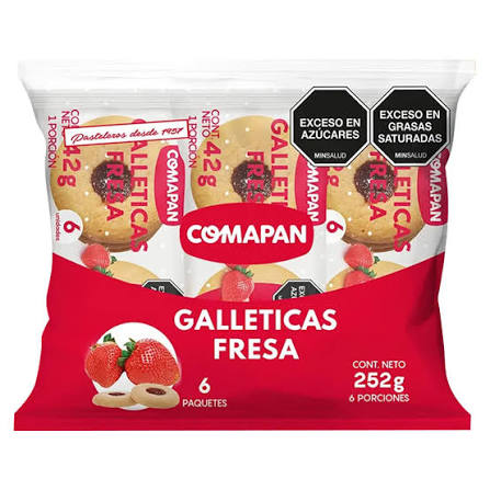 GALLETA COMAPAN 6U 252G DE FRESA