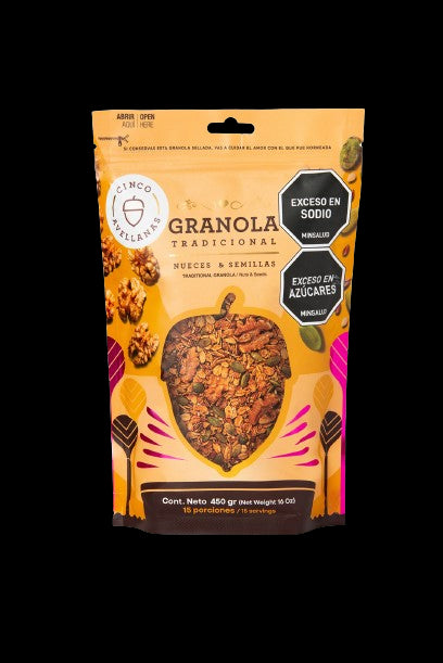 GRANOLA CINCO AVELLANAS 450G NUECES