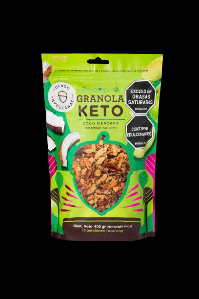 GRANOLA KETO COCO MANZANA 400GR CINCOAVE